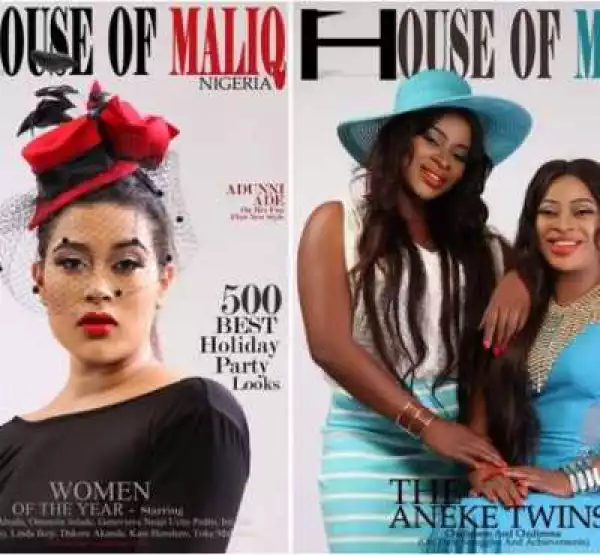 Photos: Actresses Adunni Ade & The Aneke Twins Cover House Of Maliq Magazine